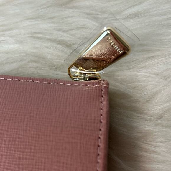 Furla Pink leather classic zippered wallet New with tag - Picture 4 of 11